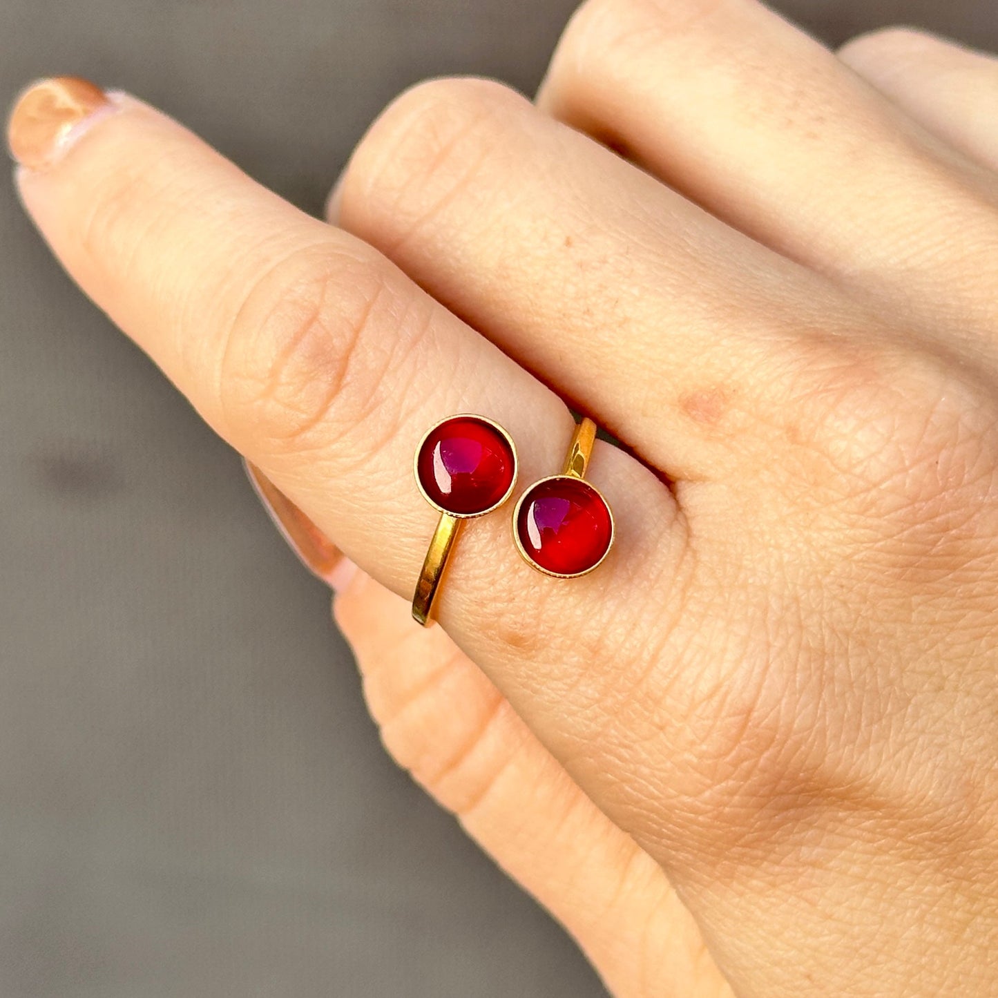 Anillo Piedra Natural Acero Inoxidable 8902-29