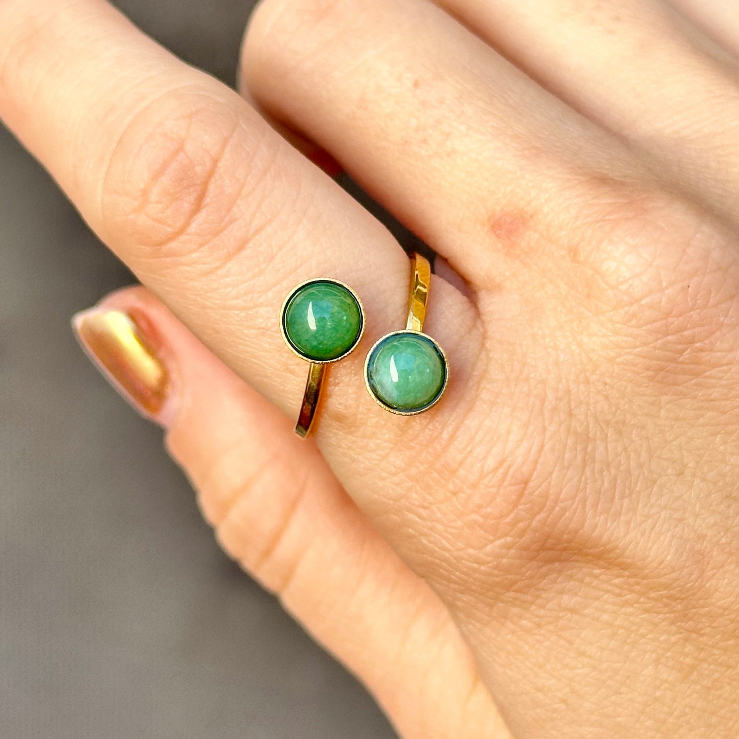 Anillo Piedra Natural Acero Inoxidable 8902-29