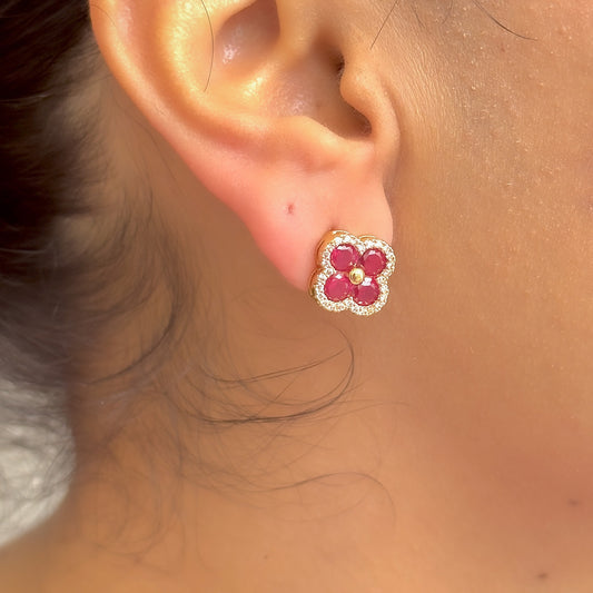 Aretes Chapa de Oro 8902-307