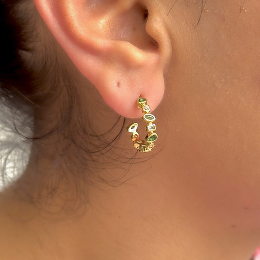 Aretes Chapa de Oro 8902-341