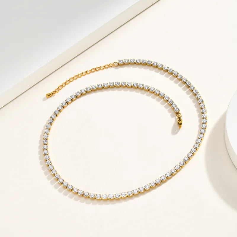 Collar Acero Inox Circon Cadena 9567-99