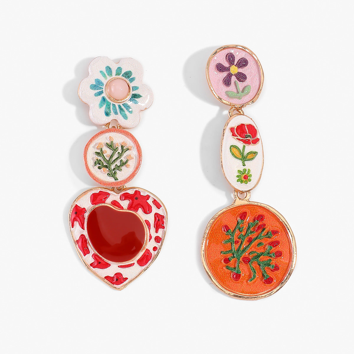 Aretes Ceramica Corazon 9567-3
