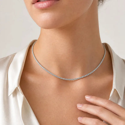 Collar Acero Inox Circon Cadena 9567-99