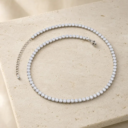 Collar Acero Inox Circon Cadena 9567-99