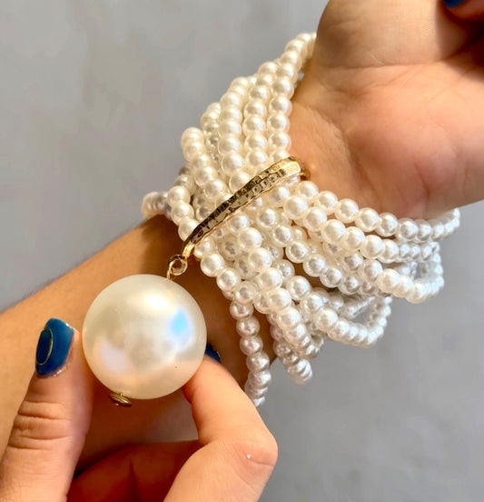 Pulsera Cristal Perla 8901-154