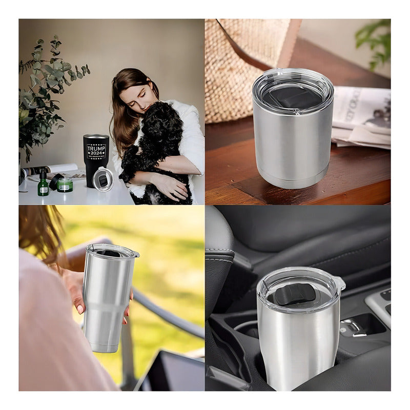 2pz Tapa Vaso Magnetica Magslider Tapa Con Iman Para 20 Oz Negro