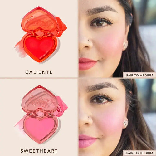 Rubor En Crema Set Dúo Italia Deluxe Labios Y Mejilla Tono Del Maquillaje Blush Crush