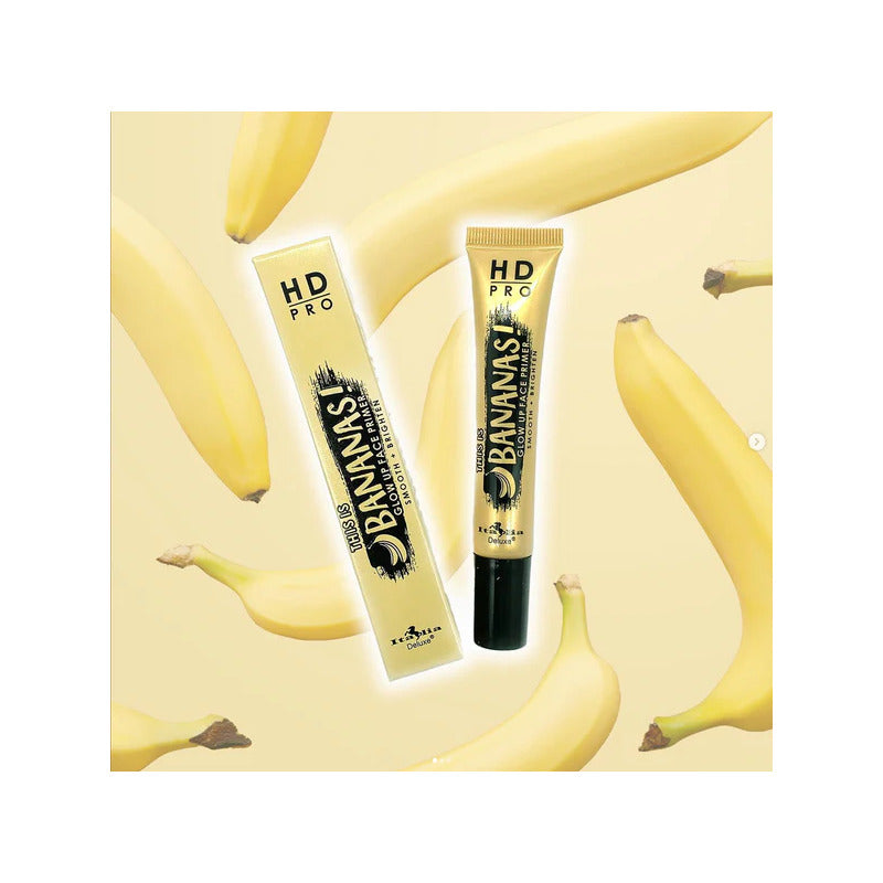 Italia Deluxe Primer Hd Pro Bananas Rostro Glow Up Hidratante 18ml Dorado