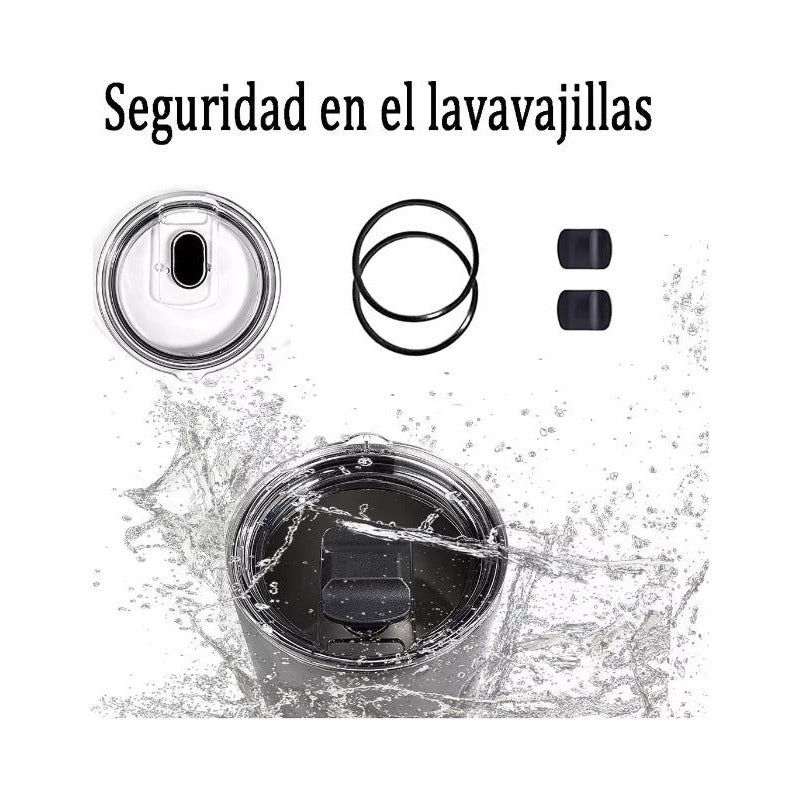2pz Tapa Vaso Magnetica Magslider Tapa Con Iman Para 20 Oz Negro