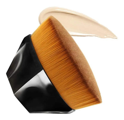 Brocha Kabuki Plana De Alta Densidad Para Maquillaje Color Negro