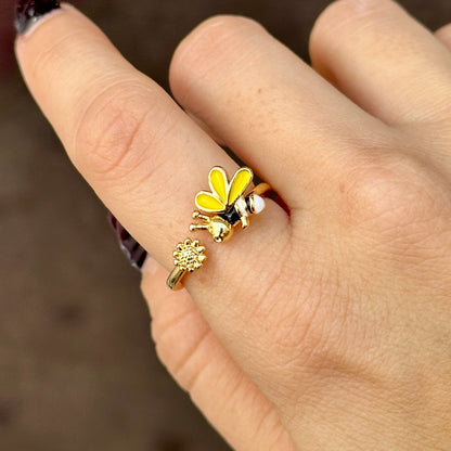 Set Anillos Chapa de Oro 5843-1