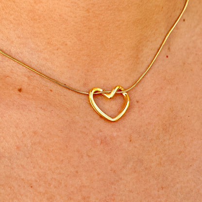 Collar Corazon Acero Inox 4287-1
