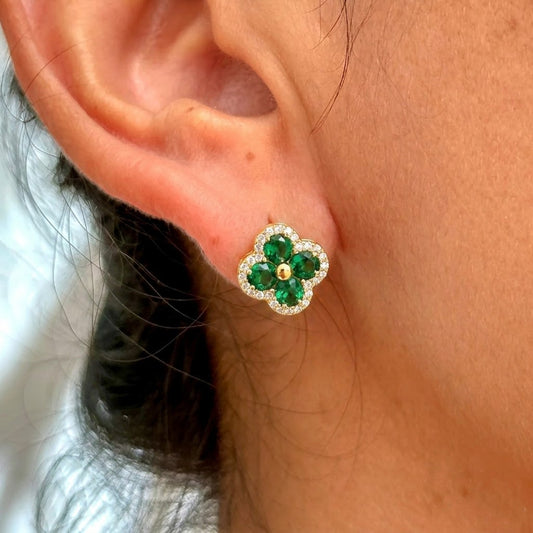 Aretes Chapa De Oro 8902-305